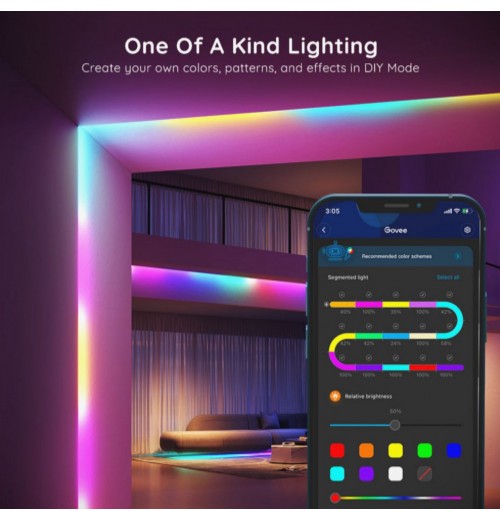 Basic Wi-Fi + Bluetooth LED Strip Lights with RGBIC Technology